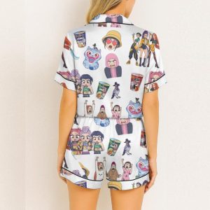 Huntrix Chibi Art Satin Pajamas Short Set - Image 3
