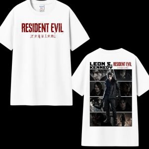 Leon S. Kenedy Resident Evil Requiem Art Character 2 SidesT-Shirt