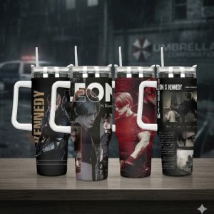 Leon Kennedy Resindent Evil 40oz Tumbler, Gift For Fans