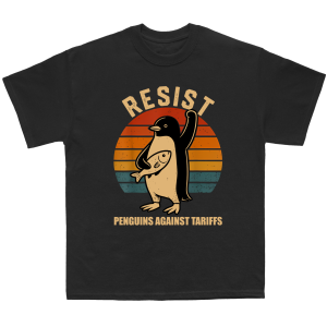 Penguins Against Tariffs Shirt – Funny Protest Tee, Flippers Up Heard Island Shirt, Subtle FDT Penguin Tariffs T-Shirt