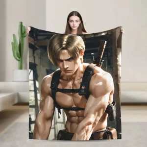 Alternative view of Leon Kennedy Resident Evils Blanket Quality Soft Warm