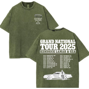 Kendrick Lamar SZA Grand National Tour 2025 T-Shirt – Vintage Wash Unisex Concert Tee - Image 5