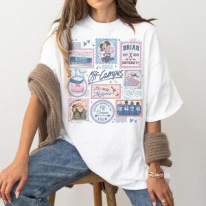 Alternative view of Off Campus Hockey Stamps T-Shirt, Hockey Romance Series, Briar University Hawks