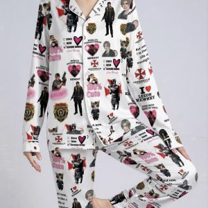 Leon Kennedy Resident Evil Satin Pajamas Set, Resident Evil