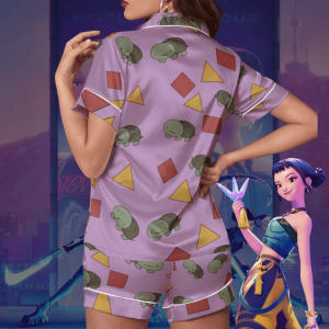 Alternative view of Zoey Satin Long Pajamas Short Set