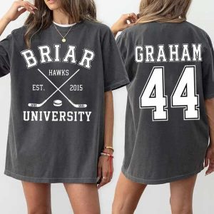 Alternative view of Briar University Graham 44 Shirt, Off-Campus Crewneck, Hockey Romance Shirt