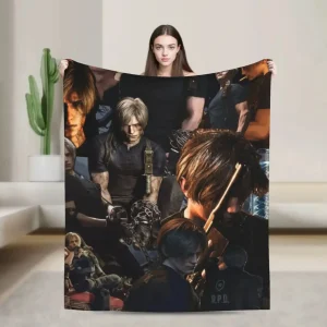 Leon Kennedy Resident Evils Blanket Quality Soft Warm - Image 3