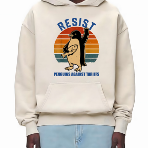 Penguins Against Tariffs Shirt – Funny Protest Tee, Flippers Up Heard Island Shirt, Subtle FDT Penguin Tariffs T-Shirt - Image 6