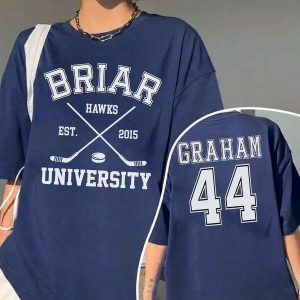 Briar University Graham 44 Shirt, Off-Campus Crewneck, Hockey Romance Shirt