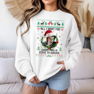 Alternative view of All I Want For Christmas Is Steve To Survive T-Shirt, Strangerthings