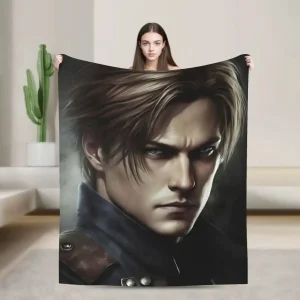 Leon Kennedy Resident Evils Blanket Quality Soft Warm - Image 8