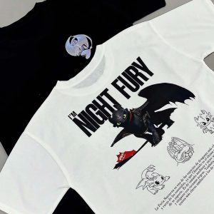 Alternative view of Night Fury and Light Fury Couple 2 Sides T-Shirt