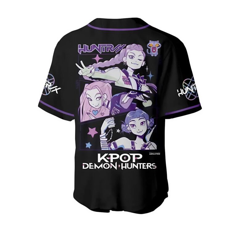 Huntrix Kpop Demon Hunters – Jersey Baseball Shirt - Image 3