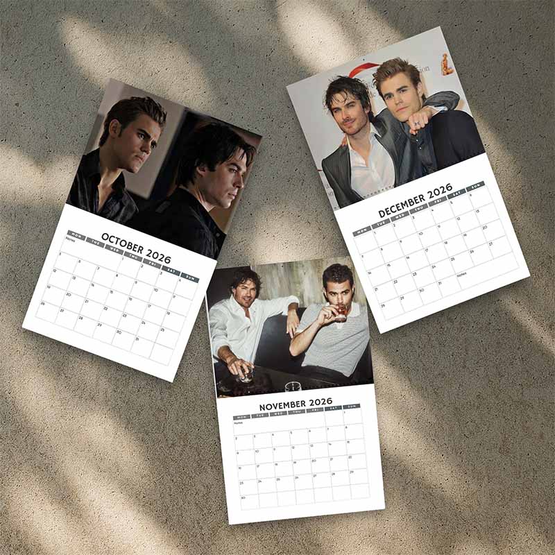 A Year Of Damon and Stefan 2026/2027 Calendar | Home Decor, Office Decor, Retro Movie Fan Gift - Image 5