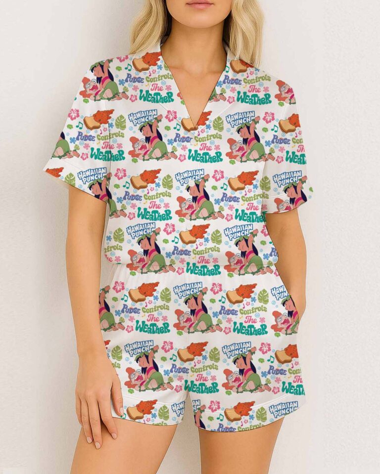 Hawaiian Punch Lilo and Myrtle Meme – Satin Short Pajamas
