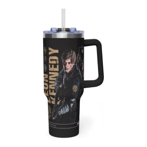 Leon Kennedy 40 Oz Tumbler, Game Lover Must Have Resident EviII 40 Oz Tumbler - Image 7