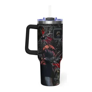 Leon Kennedy 40 Oz Tumbler, Game Lover Must Have Resident EviII 40 Oz Tumbler - Image 4