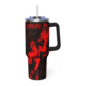 Leon Kennedy 40 Oz Tumbler, Game Lover Must Have Resident EviII 40 Oz Tumbler - Image 3