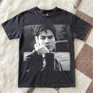 Alternative view of Vintage Damon Salvatore Finger T-Shirt