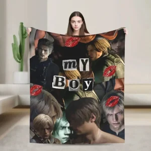 Leon Kennedy Resident Evils Blanket Quality Soft Warm - Image 6