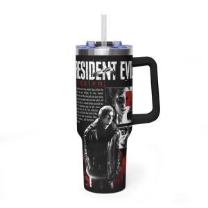 Leon Kennedy 40oz Tumbler, Gift For Fans - Image 4