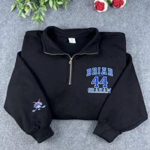 Custom Briar University Embroidered Quarter Zip Sweatshirt, Briar U Quarter Zip