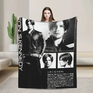 Leon Kennedy Resident Evils Blanket Quality Soft Warm - Image 4