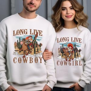 Alternative view of Couple Long Live Cow Boy Cow Girl T-Shirt