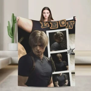 Leon Kennedy Resident Evils Blanket Quality Soft Warm - Image 7