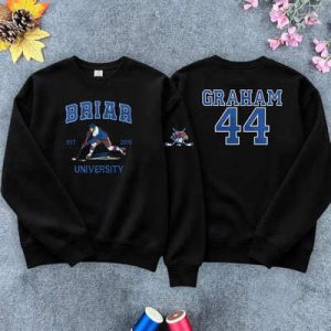 Alternative view of Briar University Granham 44 Embroidered Sweatshirt, Briar U Embroidered Hoodie