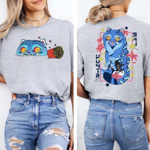Alternative view of Derpy The Tiger And Bird Sides T-Shirt