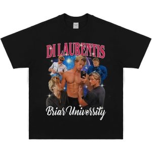 Vinatege Di Laurentis T-Shirt, Vintage Hockey Bootleg Shirt, Briar University Hawks