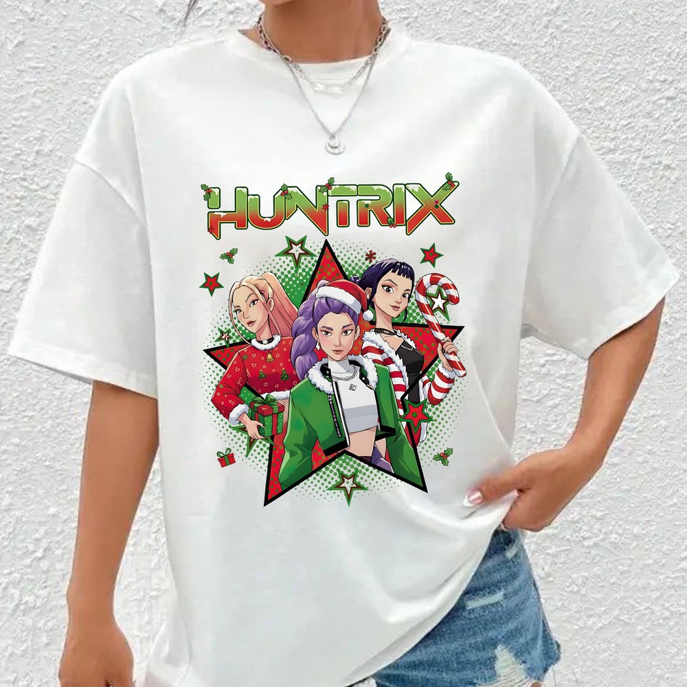 Huntrix Christmas, Kpop Demon Hunters Sweatshirt - Image 2