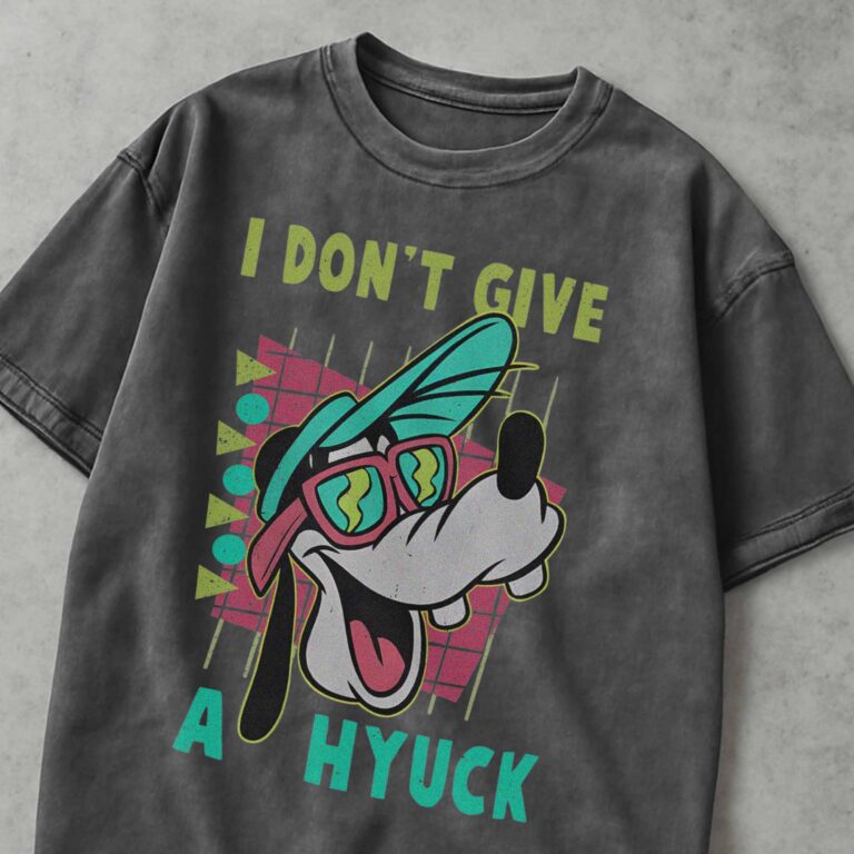 I Don’t Give A Hyuck, Goofy Wash T-Shirt - Image 2