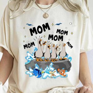 Mom Mom Mom Ocean Life Seagull T-shirt