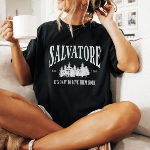It's Oke To Love Them Both T-Shirt, Mystic Falls Virginia Shirt, Salvatore Brothers Fan