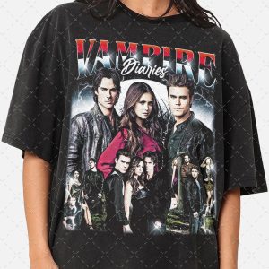 Vampire Diaries T-Shirt, Damon Salvatore, Stefan Salvatore T-Shirt, Gift For Woman and Man