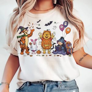 Alternative view of Retro Halloween Spooky Vibes Pooh T-Shirt
