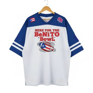 Alternative view of Here for the Benito Bowl Football Jersey, Bad Bunny Fan