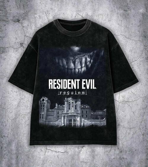 Retro RE9 Bleached Art Survival Requiem T-Shirt