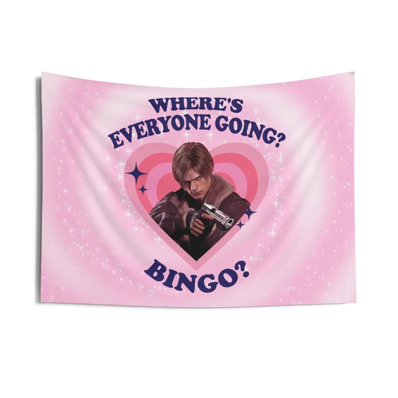 Leon Kennedy Flag, Gift For Fans, Re9 Gift - Image 2