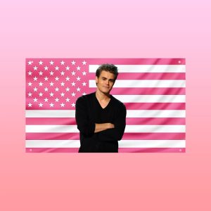 Damon & Stefan American Pink Flag - Image 5