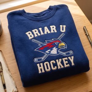 Alternative view of Embroidered Briar U Hockey Crewneck, Off Campus Inspired Sweatshirt