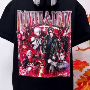Dante And Leon Vinatage T-Shirt, Resident Evil & Devil May Cry