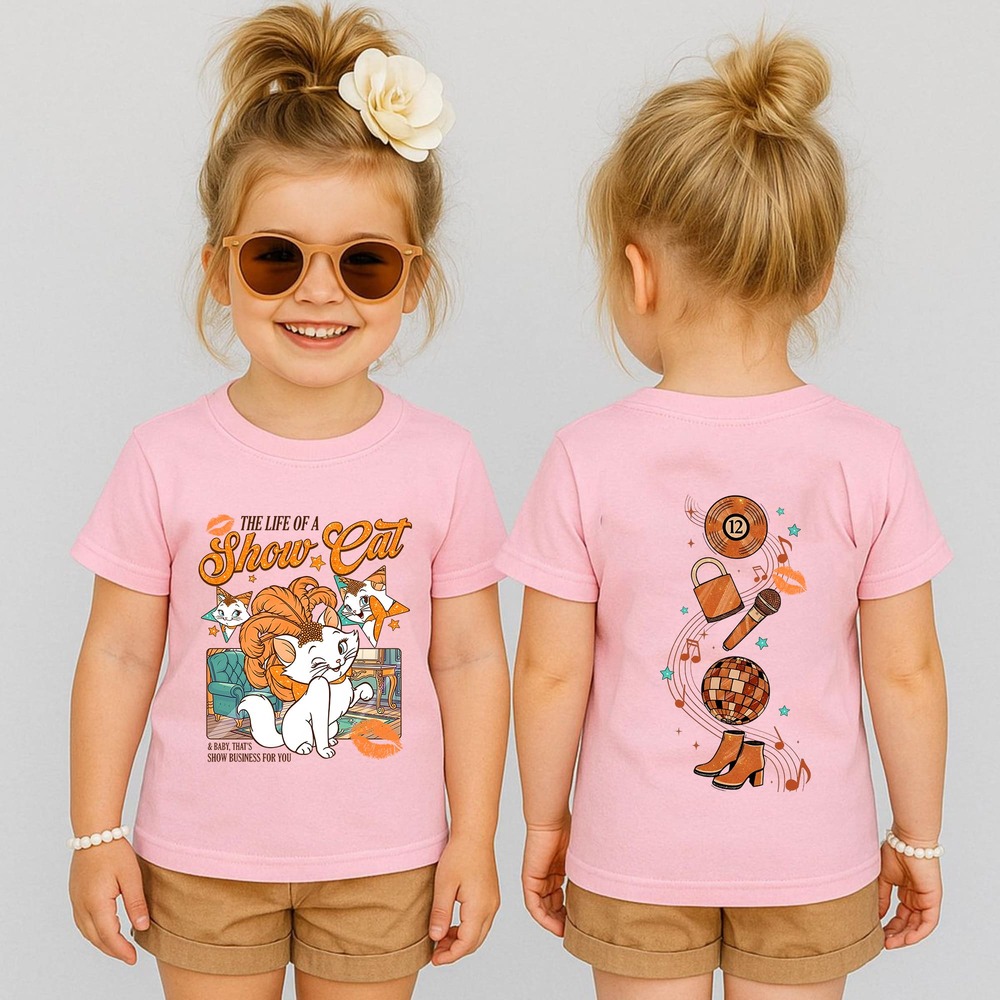 The Life Of A Show Cat 2 Sides Kid Youth T-Shirt - Image 2