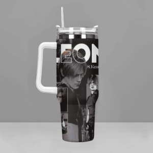 Leon Kennedy Resindent Evil 40oz Tumbler, Gift For Fans - Image 4