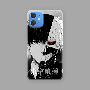 Kaneki Ken Tokyo Ghoul Phone Case – Stylish Black & White Anime Design - Image 3