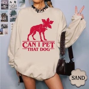 Alternative view of Demodog Can I Pet That Dog T-Shirt, Strangerthings Movie