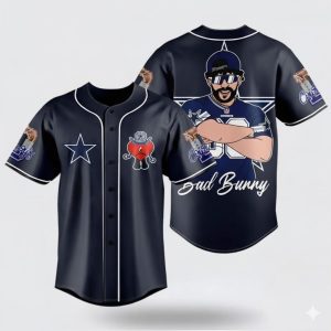 Dallas Cowboys FootFall Jersey And Bad Bunny