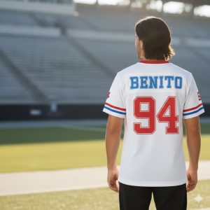 Team Benito Football Jersey, Halfbowl Fan, Bad Bunny Fan - Image 3